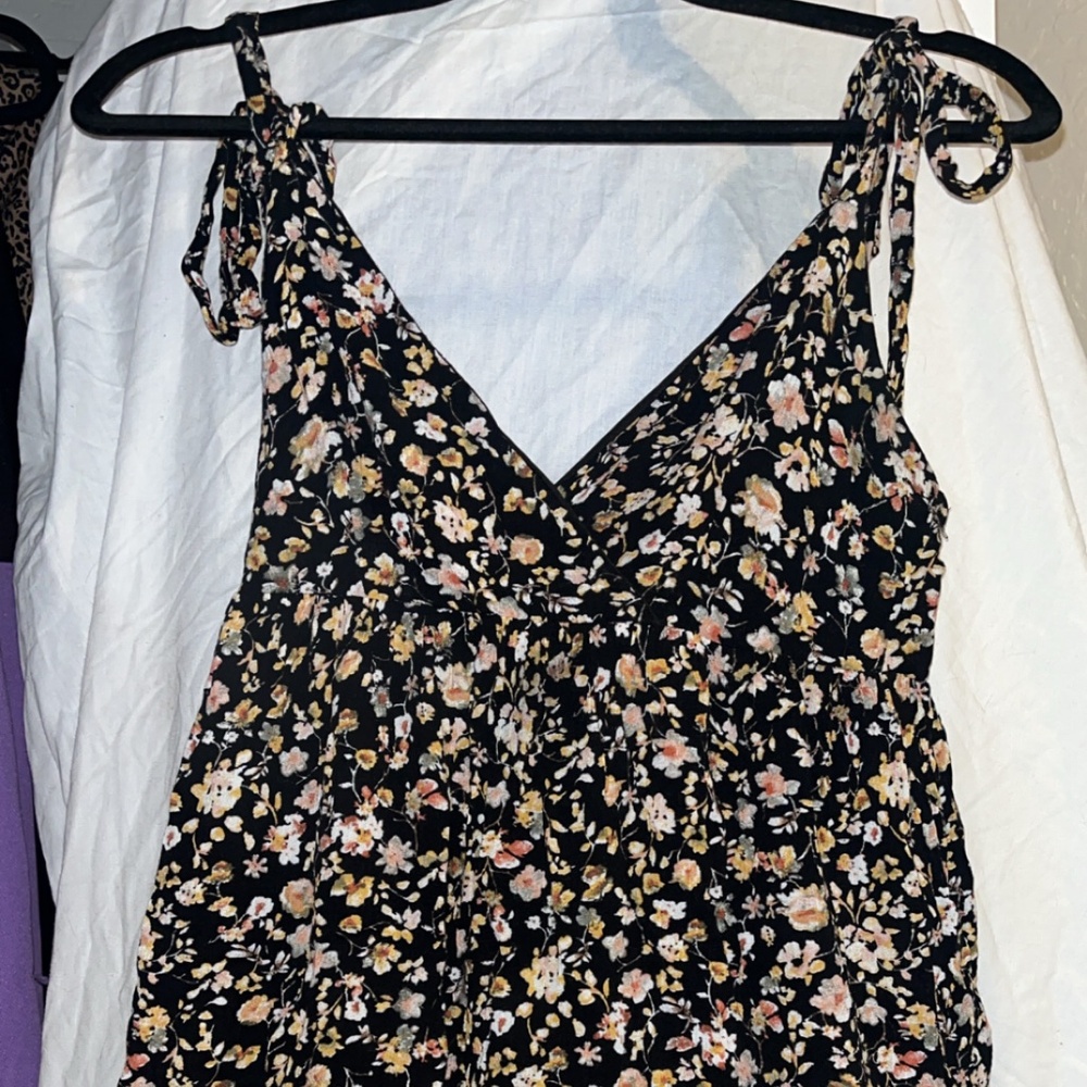 Black floral dress